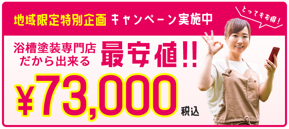 地域限定特別価格キャンペーン73000円